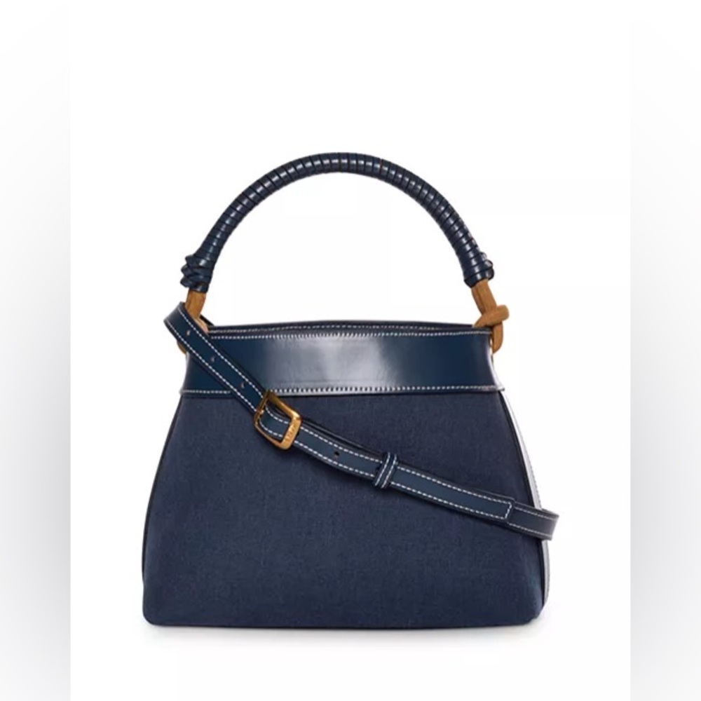 STAUD Tellie Canvas Drawstring Top Handle Bag